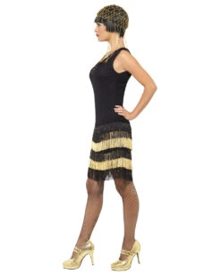20s Flapper Damen Kostüm Mit Fransen -Halo Verkäufe 20er jahre flapper damen kostuem mit fransen charleston kleid mit fransen 1920s fringed flapper costume 36626 04