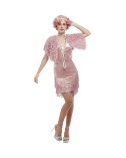 20`s Pink Flapper Charleston Kostüm