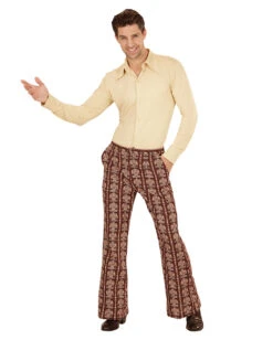 Groovy 70er Herren Schlaghose Old School -Halo Verkäufe 70er jahre herren schlaghose old school 70s groovy style trousers schlagermove kostuem 29423 03