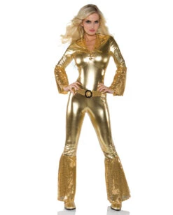 70´s Disco Diva Jumpsuit Gold
