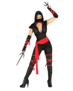 Black Ninja Warrior Lady Kostüm
