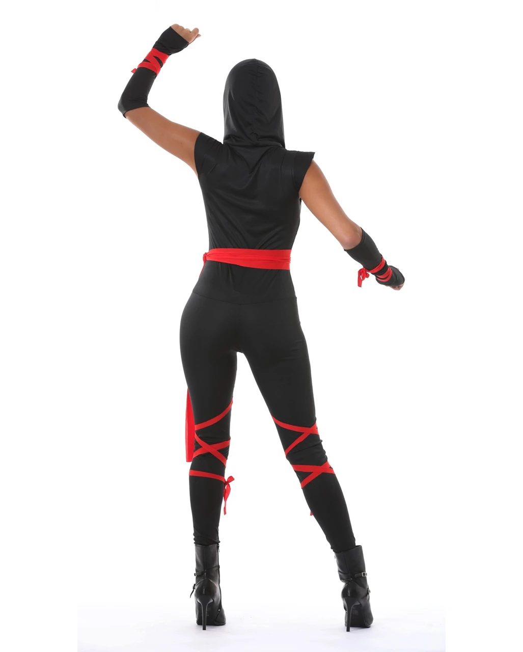 Black Ninja Warrior Lady Kostüm 4 Black Ninja Warrior Lady Kostüm – Bild 2