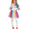 Regenbogen Clown Teenager Kostüm 2 Regenbogen Clown Teenager Kostüm -Halo Verkäufe buntes clown teenager kostuem karnevalkostuem faschings kostuem crazy clown teen costume 25786
