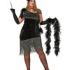 Charleston Diva Kostüm Plus Size -Halo Verkäufe charleston diva kostuem plus size 20er jahre flapper fransen kostuemkleid uebergroesse 36450