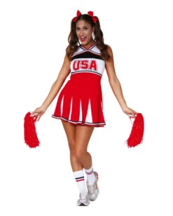 USA Cheerleader Kostüm 7 USA Cheerleader Kostüm -Halo Verkäufe cheerleader kostuem usa sexy kostuemkleid cheerleaderuniform kostuem cheerleader costume bild3 28892