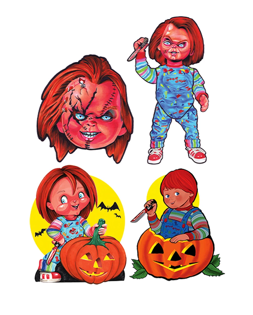 Chucky Childs Play Wanddeko 4-tlg. 3 Chucky Childs Play Wanddeko 4-tlg.