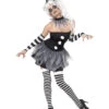 Circus Sinister Pierrot Damen Kostüm -Halo Verkäufe circus sinister pierrot damen kostuem finsterer harlekin verkleidung horrorclown halloweenkleid 20994