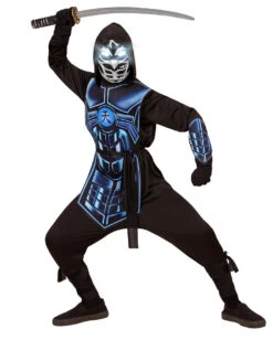 Cyber Ninja Kinderkostüm Mit Leuchtenden Augen -Halo Verkäufe cyber ninja mit leuchtenden augen kinderkostuem cyber ninja child costume scifi kostuem 36561 03
