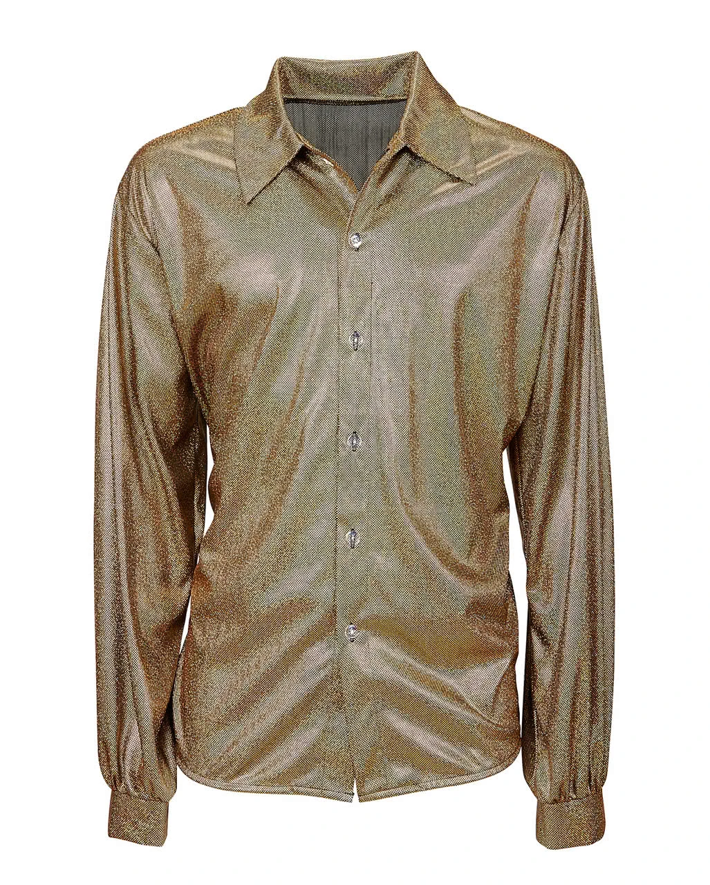 80er Jahre Disco-Hemd Gold 6 80er Jahre Disco-Hemd Gold – Bild 4