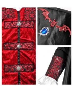 Edler Vampir Lord Kostüm -Halo Verkäufe edler vampir lord kostuem vampire lord halloween costume halloween kostuem fuer herren 53455 4