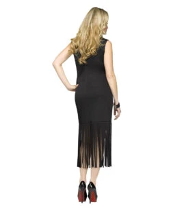 Schwarzes Fransenkleid Mix & Match -Halo Verkäufe fransen kleid schwarz karnevalkleid faschingskleid finge woman dress black 25793 2