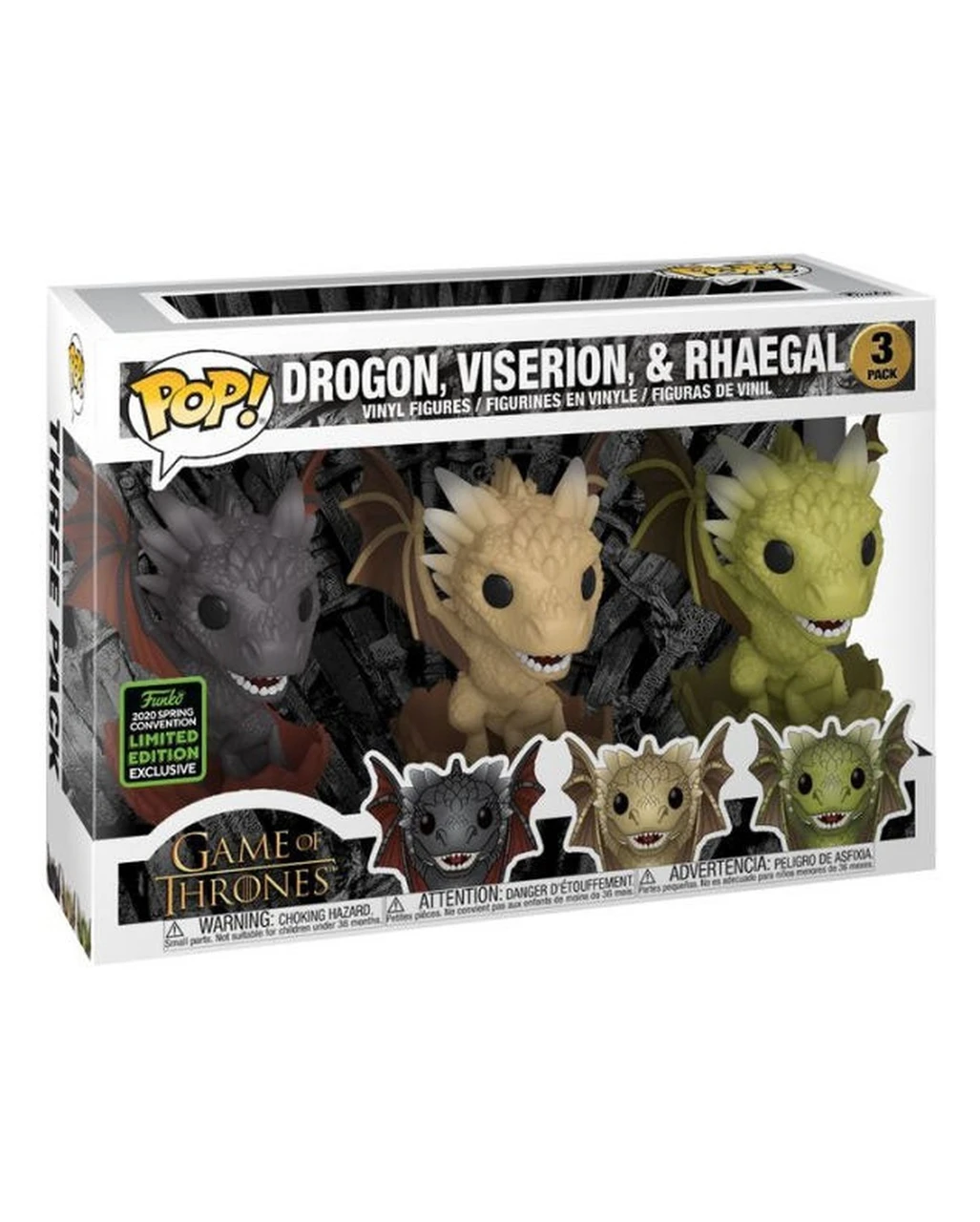 Drogon, Viserion & Rhaegal GOT Funko Pop! 3er Set 3 Drogon, Viserion & Rhaegal GOT Funko Pop! 3er Set