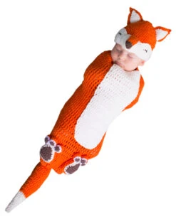 Gehäkelter Fuchs Baby Kostümsack