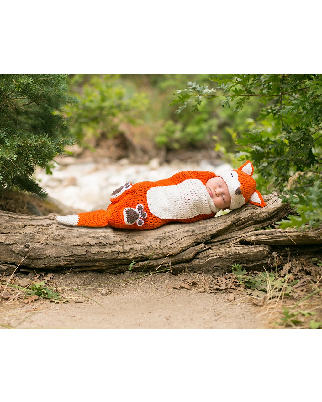 Gehäkelter Fuchs Baby Kostümsack 6 Gehäkelter Fuchs Baby Kostümsack – Bild 4