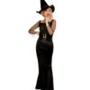 Glamorous Witch Hexenkostüm Schwarz Für Damen 1 Glamorous Witch Hexenkostüm Schwarz Für Damen -Halo Verkäufe glamorous witch kostuem glamour hexe kostuem halloween witch costume 37298
