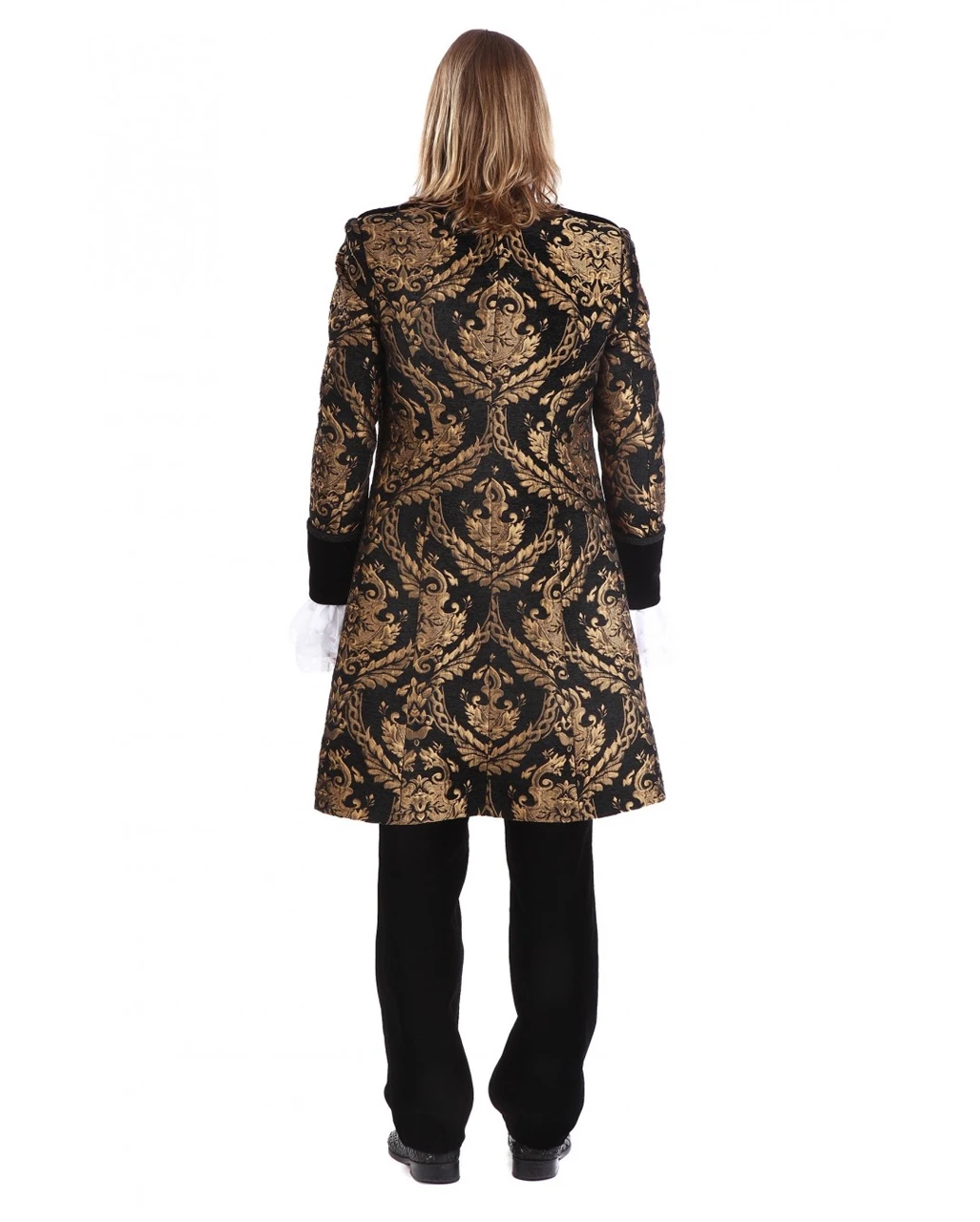 Gothic Aristokrat Herren Mantel Gold Schwarz 6 Gothic Aristokrat Herren Mantel Gold Schwarz – Bild 4