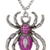 Gothic Halskette Mit Lila Strass Spinne -Halo Verkäufe gothic halskette mit lila starss spinne spinnen halskette mit violetten strass steinen gothic necklace with purple rhinestones 39163 01