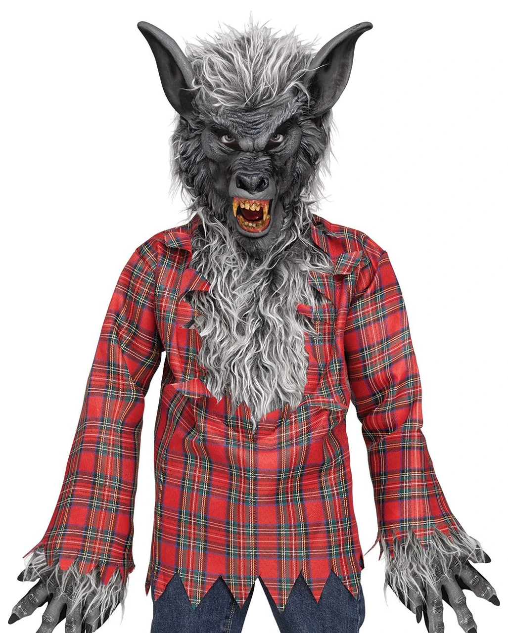 Grauer Werwolf Kinderkostüm 5 Grauer Werwolf Kinderkostüm – Bild 3