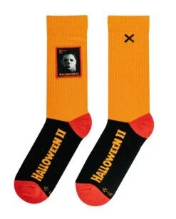 Halloween II Michael Myers Patch Socken -Halo Verkäufe halloween 2 michael myers patch socken horror socks horrorfilm socken geschenkartikel horror fan 52338 5