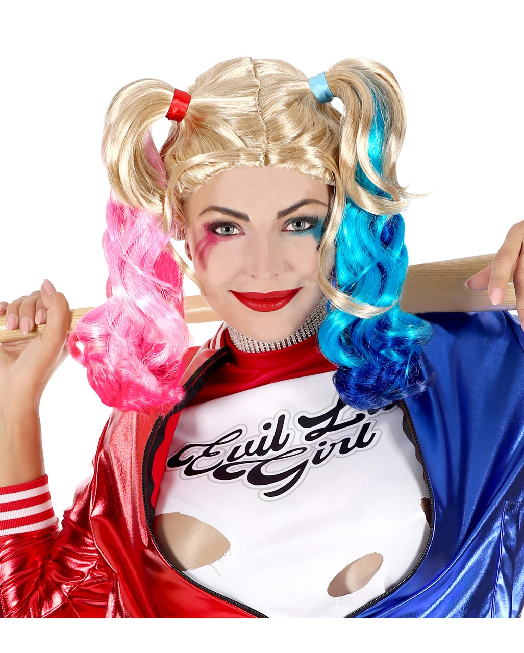 Crazy Harlequin Perücke 4 Crazy Harlequin Perücke – Bild 2