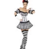 Harlekin Diva Kostüm -Halo Verkäufe harlekin diva kostuem sexy clownsverkleidung fuer halloween und karneval 23871