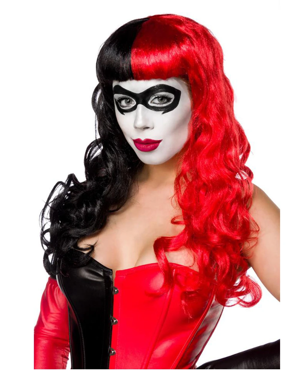 Harlequin Perücke Mit Zopfklammern 4 Harlequin Perücke Mit Zopfklammern – Bild 2