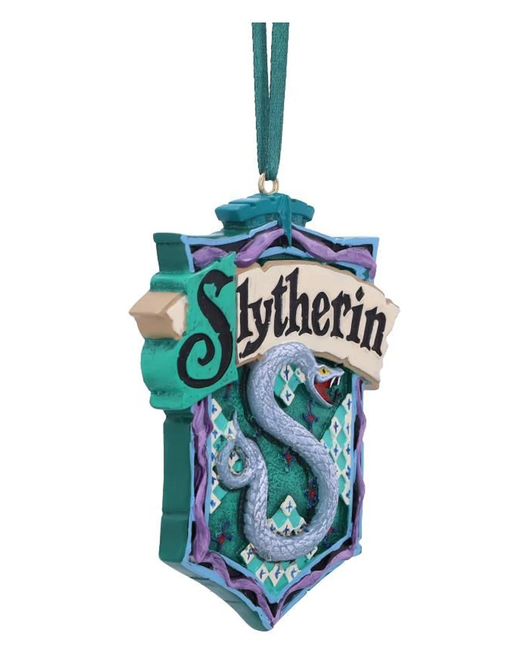 Harry Potter Slytherin Hauswappen Hänge-Ornament 8cm 6 Harry Potter Slytherin Hauswappen Hänge-Ornament 8cm – Bild 4