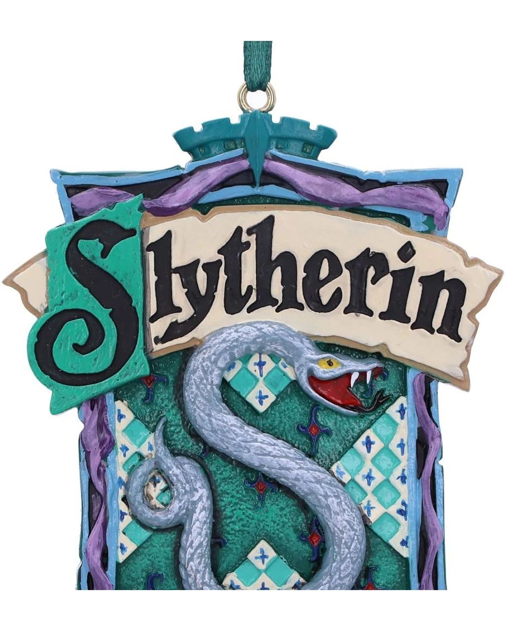 Harry Potter Slytherin Hauswappen Hänge-Ornament 8cm 7 Harry Potter Slytherin Hauswappen Hänge-Ornament 8cm – Bild 5