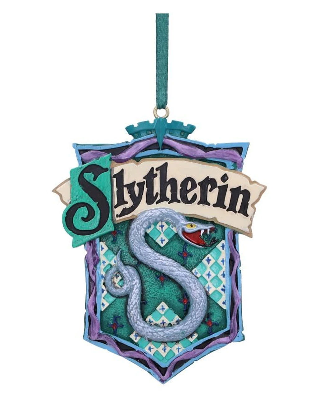 Harry Potter Slytherin Hauswappen Hänge-Ornament 8cm 3 Harry Potter Slytherin Hauswappen Hänge-Ornament 8cm