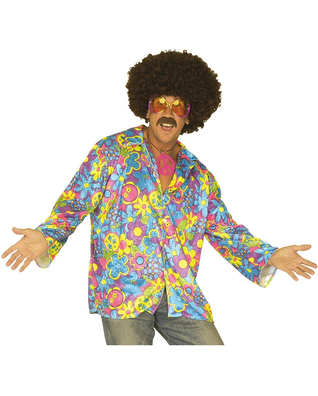 Hippie Hemd Blau XL 3 Hippie Hemd Blau XL