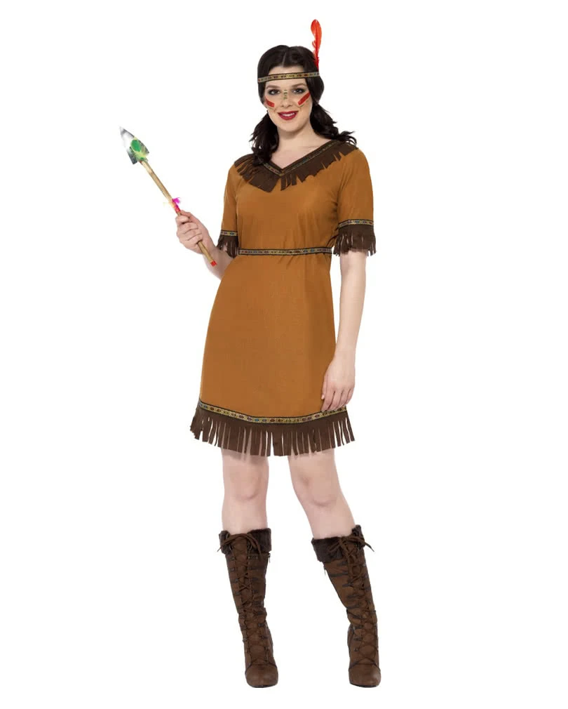 Indianer Squaw Kostüm 3 Indianer Squaw Kostüm