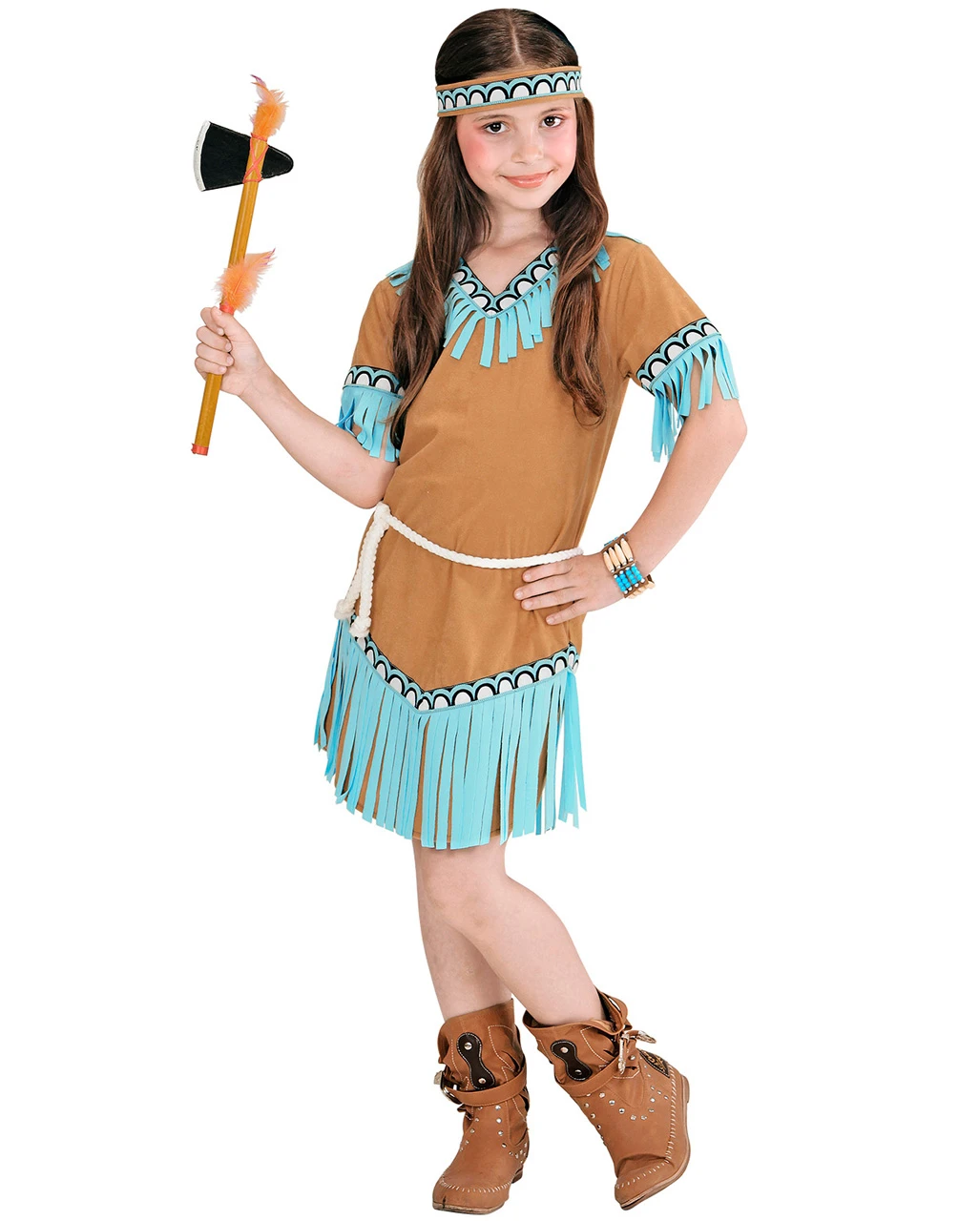 Indianerin Mädchenkostüm 3 Indianerin Mädchenkostüm
