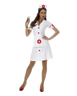 3-tlg. Krankenschwester Kostüm
