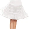Petticoat Knielang Weiß -Halo Verkäufe leg avenue petticoat knielang weiss kostuem unterrock fuer halloween und fasching layered tulle petticoat 29700