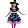 Neon Spinnenhexe Kleinkinderkostüm -Halo Verkäufe neon spinnenhexe kleinkinderkostuem spider witch child costume halloween kinderkostuem 38784 01