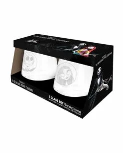 Nightmare Before Christmas Jack & Sally Glas Set -Halo Verkäufe nightmare before christmas jack und sally glas set halloween und gothic merchandise und wohnungsdeko 52392 4