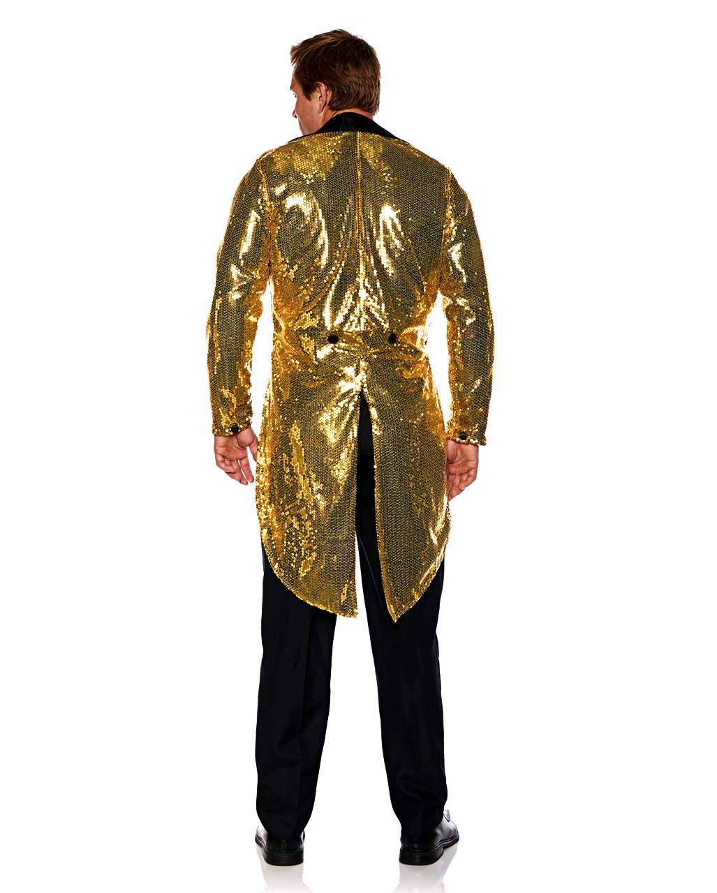 Pailletten Kostüm Frack Gold 4 Pailletten Kostüm Frack Gold – Bild 2