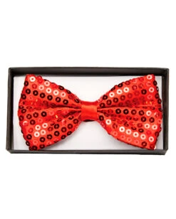 Rote Pailletten Fliege Deluxe