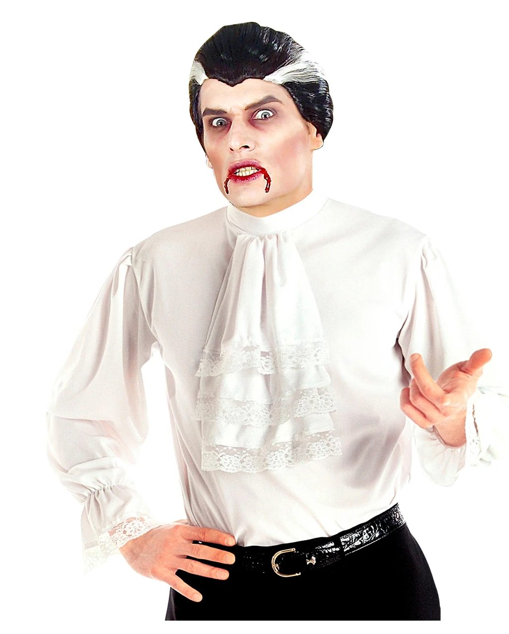 Rüschenhemd Mit Jabot XL 4 Rüschenhemd Mit Jabot XL – Bild 2