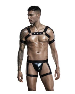 Sexy Harness Stripper Kostüm Für Männer -Halo Verkäufe sexy harness stripper kostuem fuer maenner sexy harness male stripper costume for men 50801 01