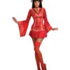 Sexy Japanerin Kostüm -Halo Verkäufe sexy japanerin kostuem kimono mini kostuemkleid kimono faschingskostuem red ginger costume 35660