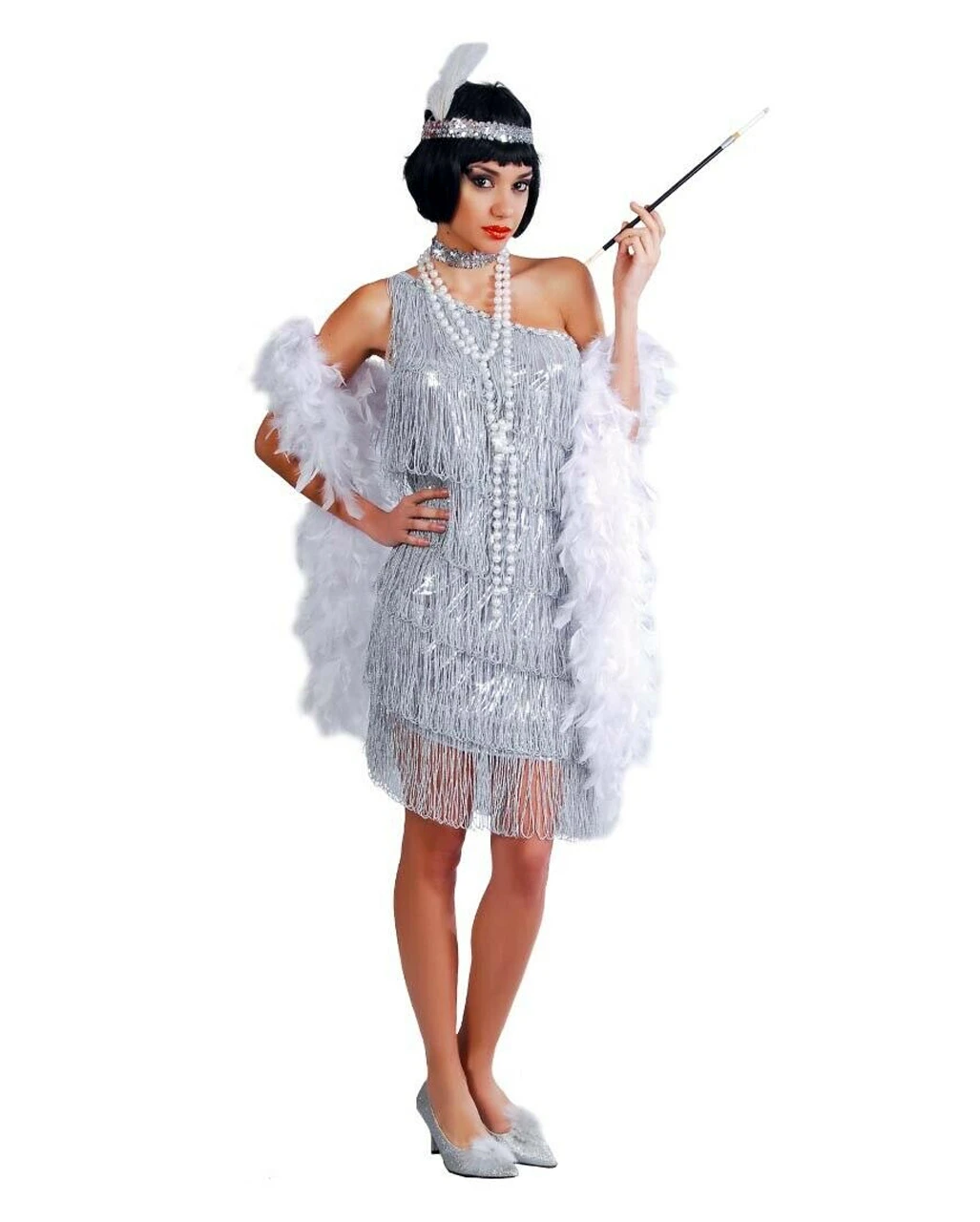 Charleston Kleid Silber 3 Charleston Kleid Silber