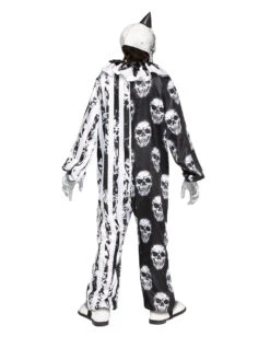 Skelett Horror Clown Kinder Kostüm Mit Maske -Halo Verkäufe skelett horror clown kinder kostuem mit maske skele klown child costume with mask killerclown halloween anzug 54231 2