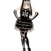 Skelett Minikleid Mit Handschuhen -Halo Verkäufe skelett minikleid mit handschuhen skeleton mini dress with gloves skelett frauen kostuem 36605 01