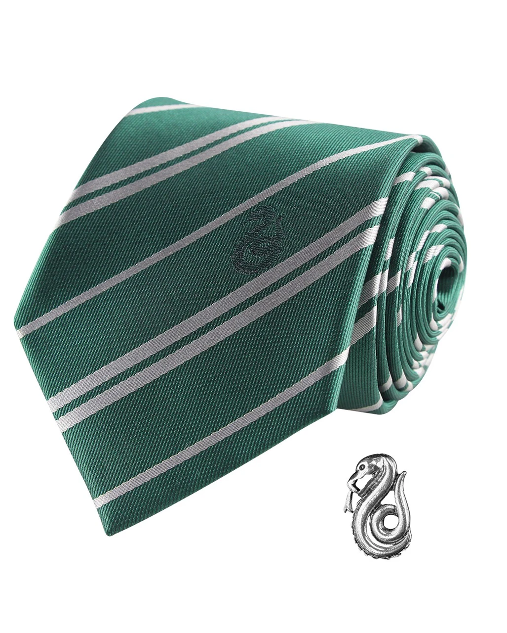 Harry Potter Slytherin Krawatte Mit Pin 4 Harry Potter Slytherin Krawatte Mit Pin – Bild 2