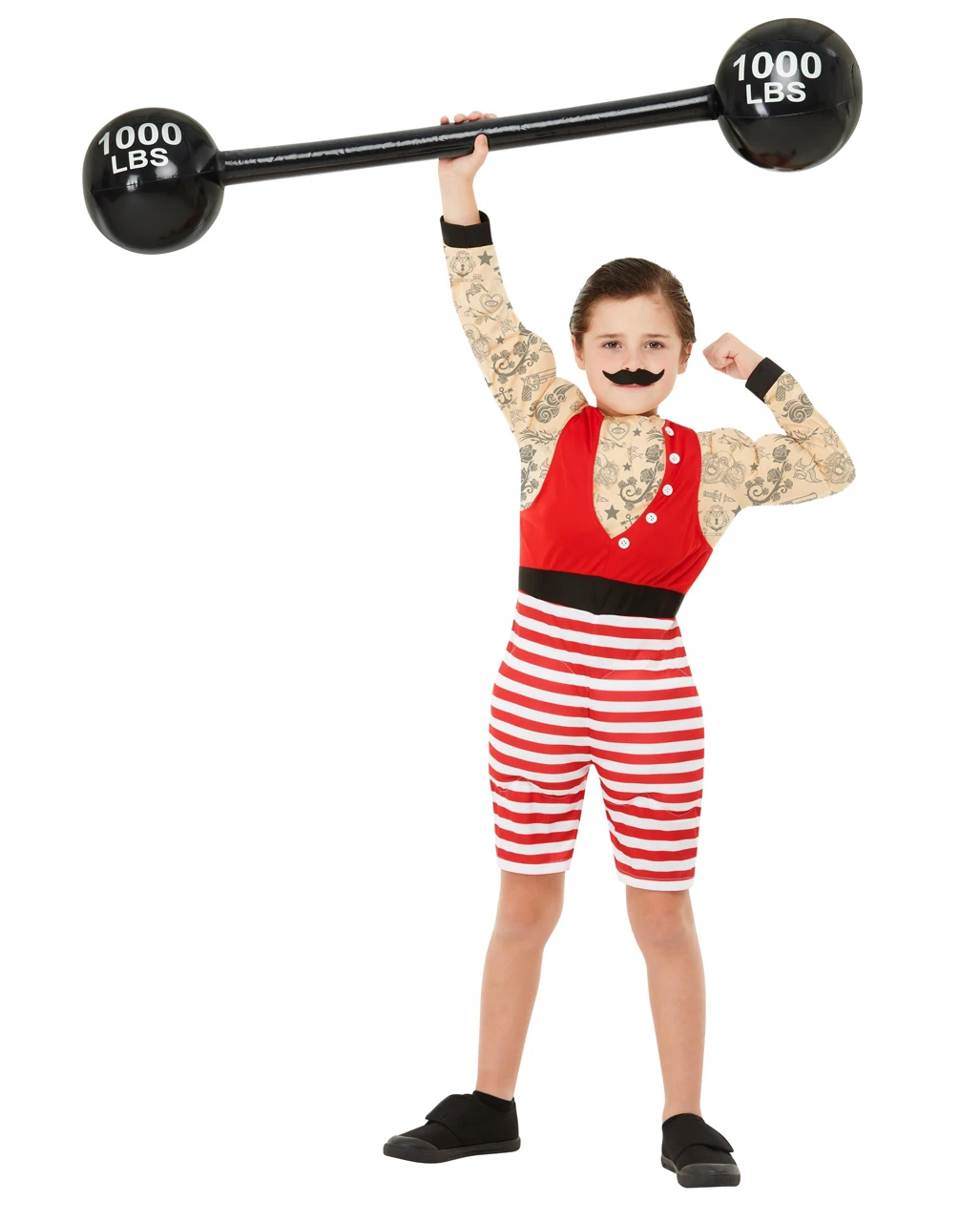 Starker August Vintage Deluxe Kinder Muskel Kostüm 4 Starker August Vintage Deluxe Kinder Muskel Kostüm – Bild 2