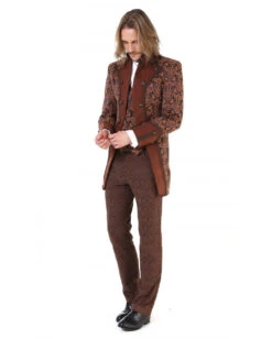 Steampunk Aristokrat Herren Mantel Braun -Halo Verkäufe steampunk aristokrat herren mantel braun steampunk aristocrat mens coat brown steampunk mantel 39105 3