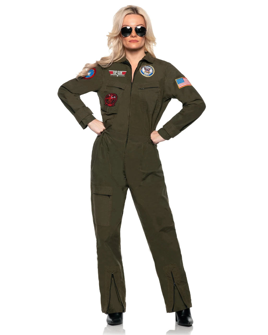 Top Gun Jet Pilot Damen Kostümanzug 3 Top Gun Jet Pilot Damen Kostümanzug