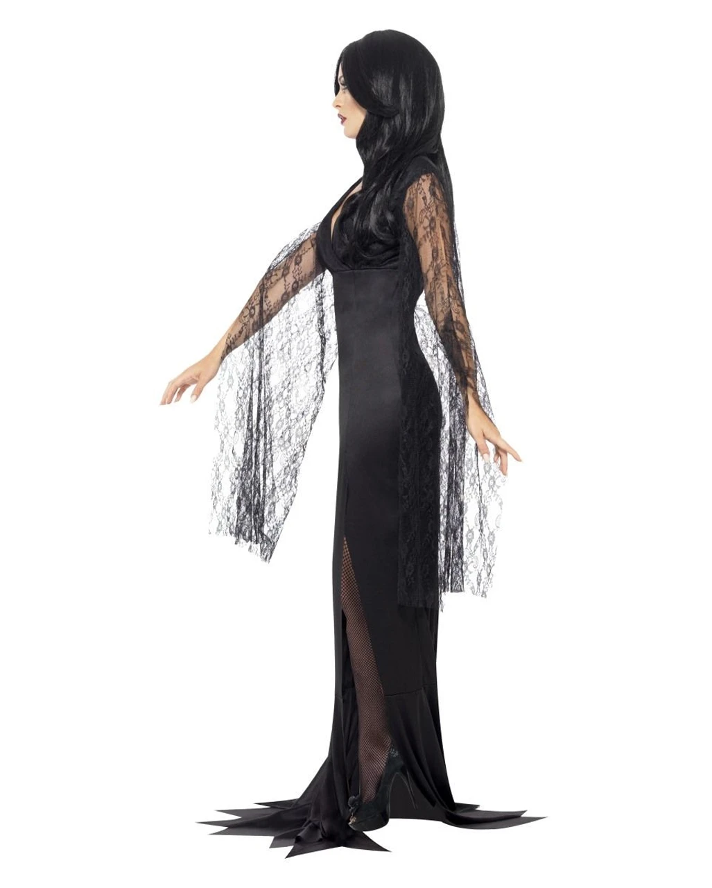 Verführerisches Morticia Kleid 4 Verführerisches Morticia Kleid – Bild 2