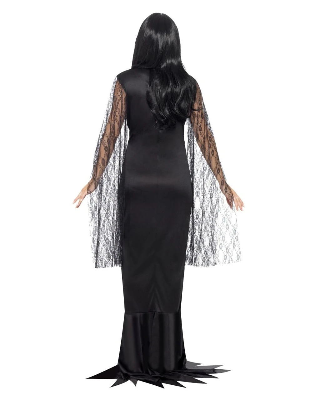 Verführerisches Morticia Kleid 5 Verführerisches Morticia Kleid – Bild 3